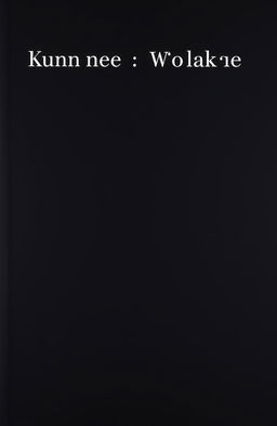 A book cover design showcasing a solid black background