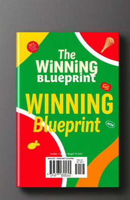 A vibrant book back cover featuring elements inspired by the colors of Indomie, MTN, and Maggi