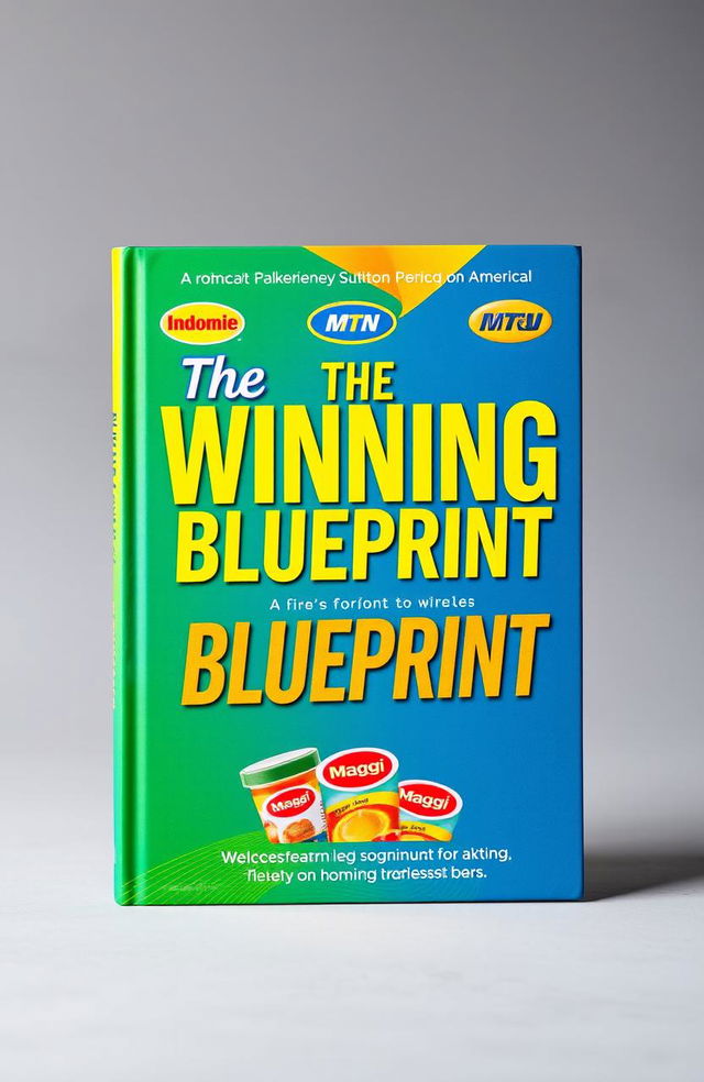 A vibrant front cover design for a book titled 'The Winning Blueprint'