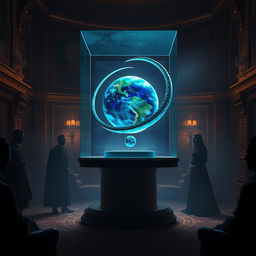 Within the dimly lit confines of an opulent lounge, shrouded in shadows, enigmatic figures converge like spectral presences drawn to an arcane gathering