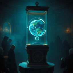 Within the dimly lit confines of an opulent lounge, concealed in the heart of shadow, enigmatic figures converge like specters drawn to an arcane gathering