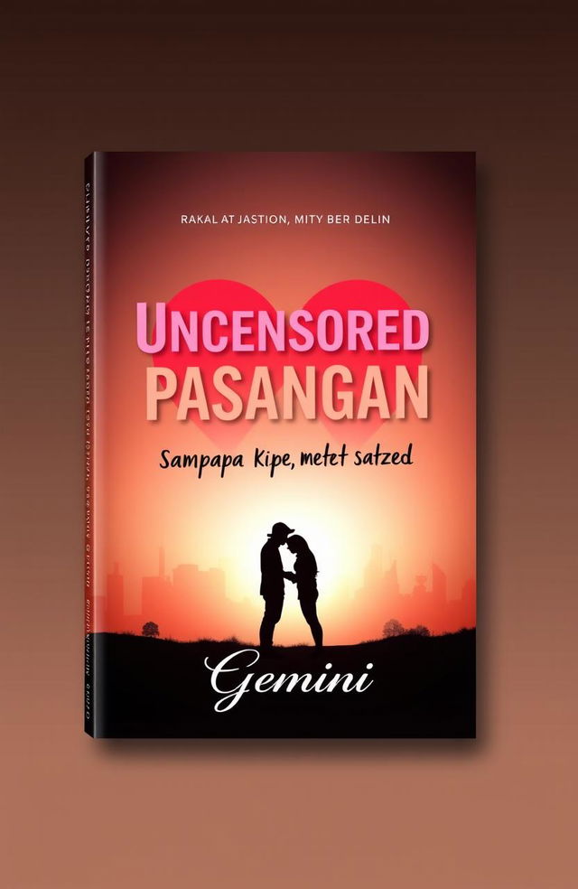 A book cover design for the title 'Uncensored Bikin Pasangan Sampai Merem Melek' featuring a captivating and bold style