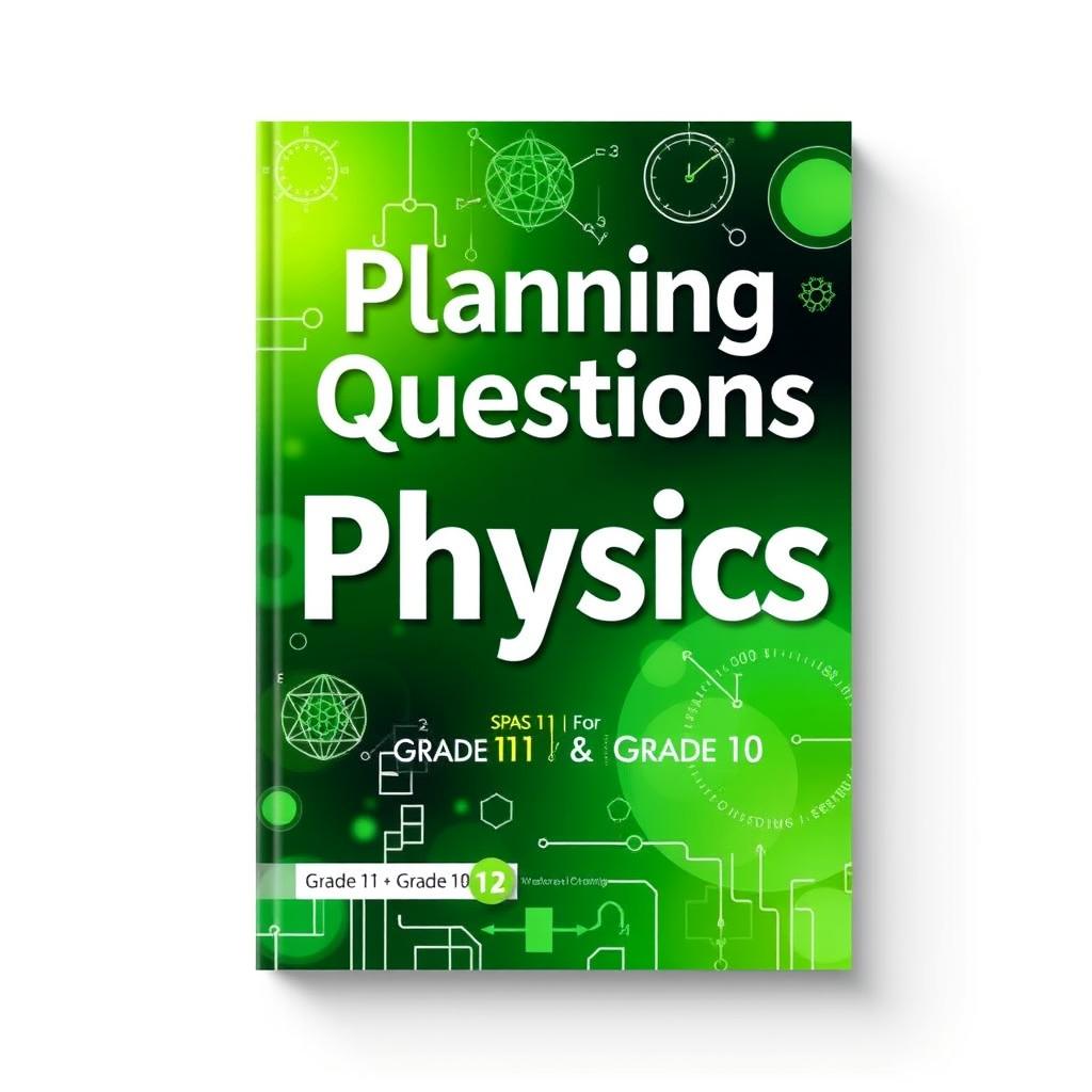 An eye-catching book cover design for 'Planning Questions (Physics) for Grade 11 & Grade 10'