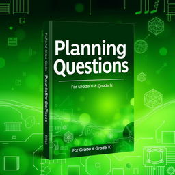 An eye-catching book cover design for 'Planning Questions (Physics) for Grade 11 & Grade 10'