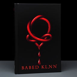 A striking book cover featuring a prominent 'blood knot' symbol, intricately designed with a deep crimson color