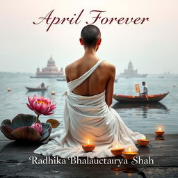 A visually stunning book cover featuring a slim woman sitting with her back to the viewer