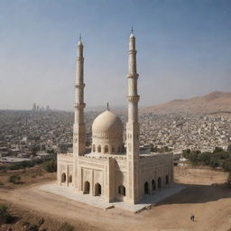 In the thriving, rebuilt village, a stunning mosque stands tall, its minarets reaching for the sky. It's a symbol of faith and unity for the community, adding spiritual charm to the rejuvenated landscape