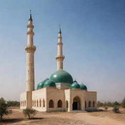 In the thriving, rebuilt village, a stunning mosque stands tall, its minarets reaching for the sky. It's a symbol of faith and unity for the community, adding spiritual charm to the rejuvenated landscape