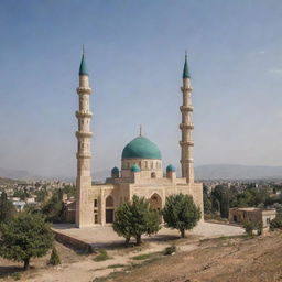 In the thriving, rebuilt village, a stunning mosque stands tall, its minarets reaching for the sky. It's a symbol of faith and unity for the community, adding spiritual charm to the rejuvenated landscape