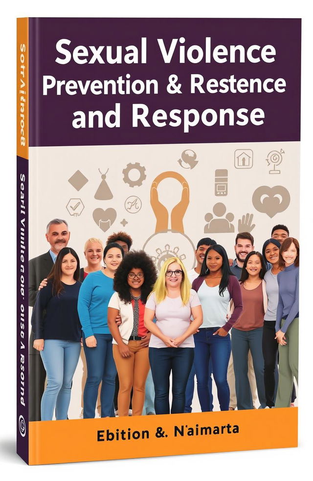 An educational book cover design focusing on the topic of sexual violence prevention and response