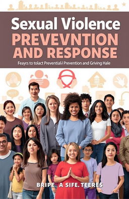 An educational book cover design focusing on the topic of sexual violence prevention and response