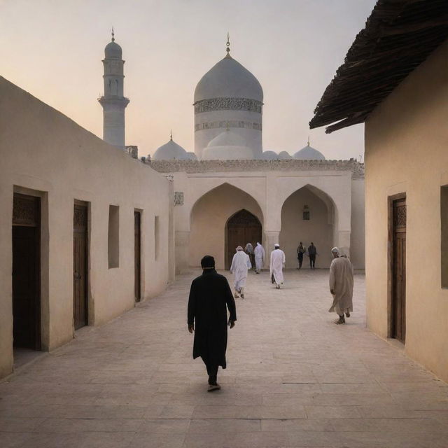 Following the Fajr prayer, the villagers exit the mosque in the soft light of dawn. With a sense of peace and fulfillment, they return to their respective homes in the rejuvenated village