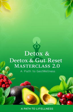 A captivating promotional poster for 'The Detox & Gut Reset Masterclass 2