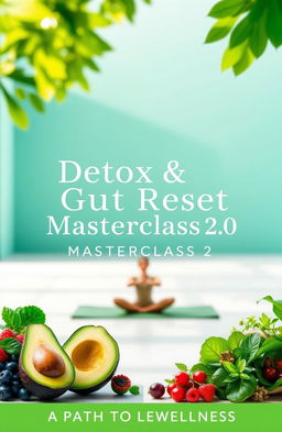 A captivating promotional poster for 'The Detox & Gut Reset Masterclass 2