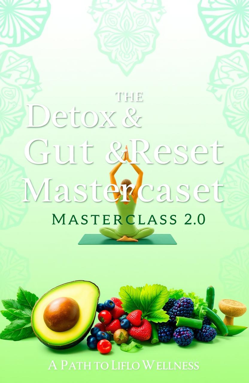 A captivating promotional poster for 'The Detox & Gut Reset Masterclass 2