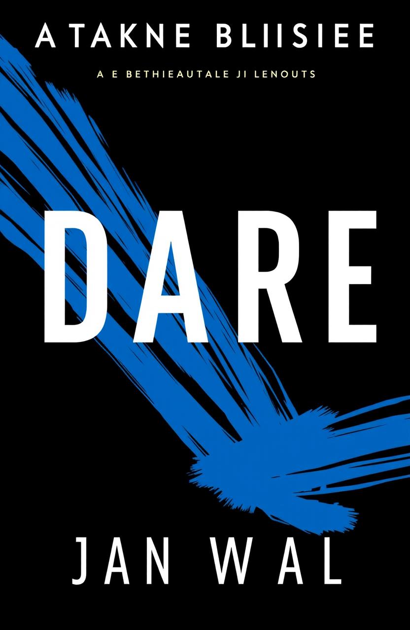 A minimalist novel cover design featuring the title 'DARE' in bold typography