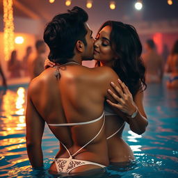 Sensational portrayal of Rakul Preet, elegantly dressed in a stylish bikini that highlights her figure