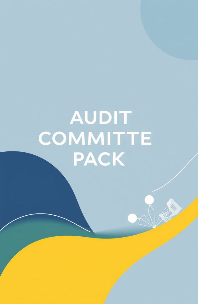 A professional A4-sized cover page for an audit committee pack, featuring a sleek, minimalistic, and modern design