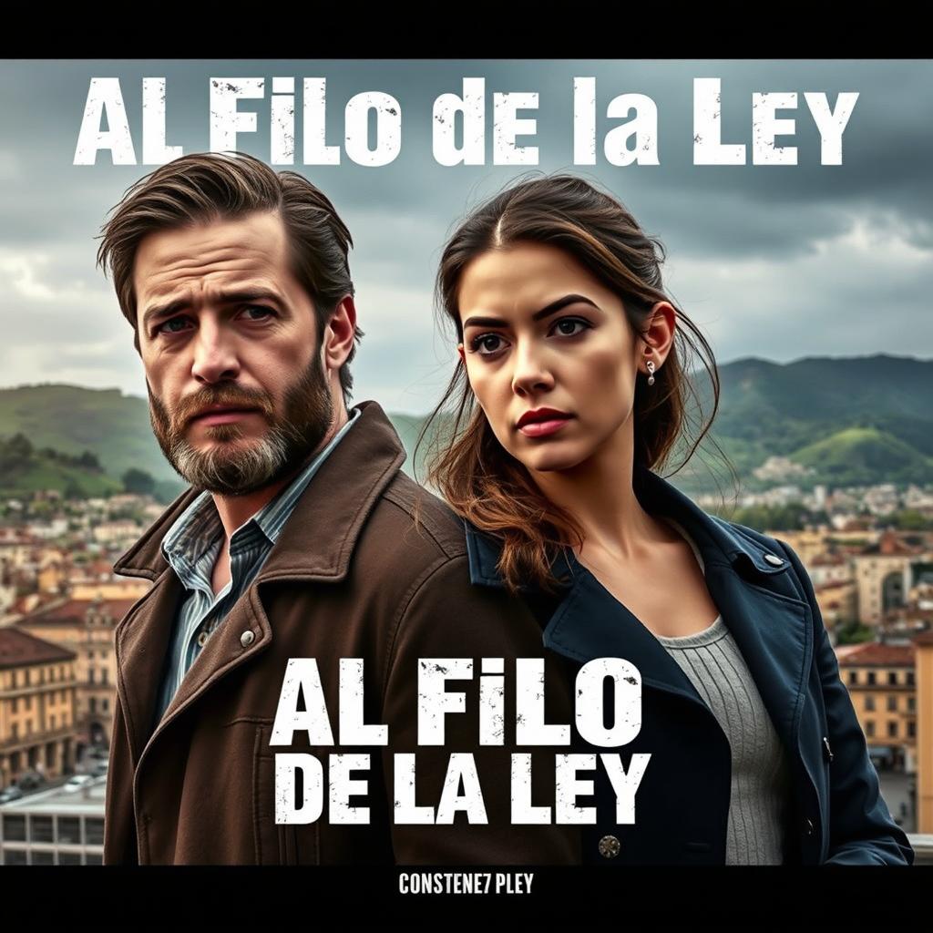 A crime drama scene titled 'Al Filo de la Ley', set in the city of Oviedo, Asturias