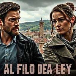 A crime drama scene titled 'Al Filo de la Ley', set in the city of Oviedo, Asturias