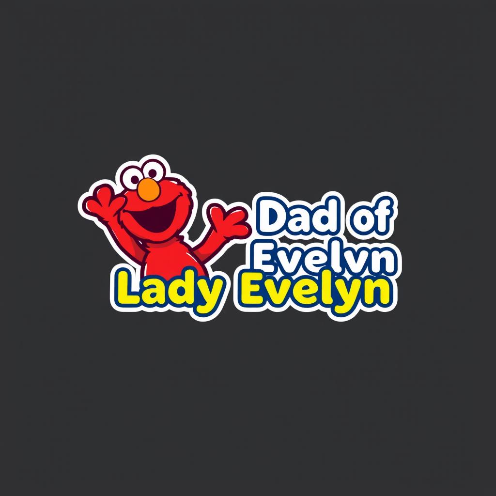 A logo design for a profile picture featuring the name "Dad of Lady Evelyn" prominently displayed