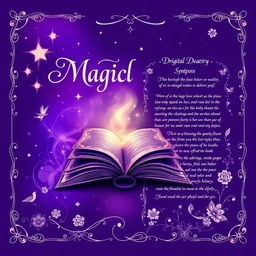 A stunning front and back book cover design for a magical book