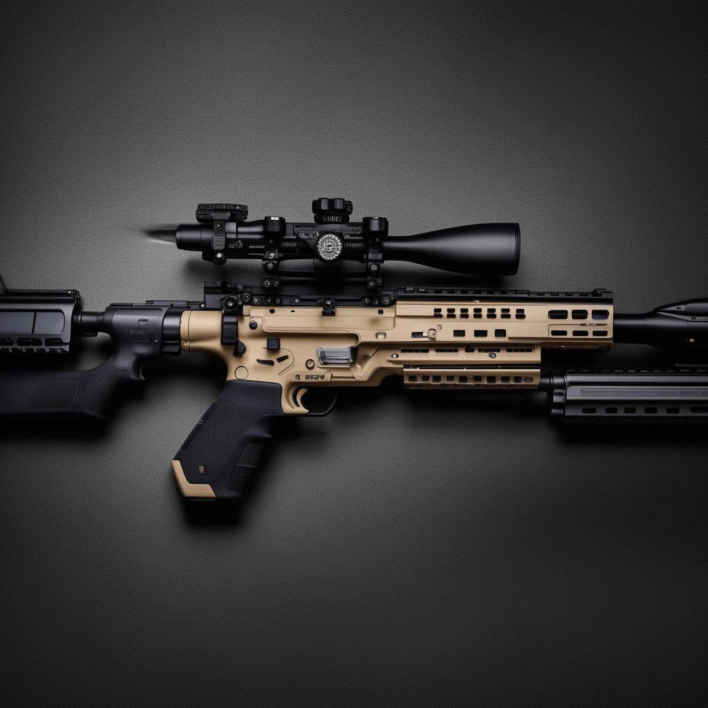 A collection of state-of-the-art police rifles showcasing technologically advanced features and meticulous craftsmanship.