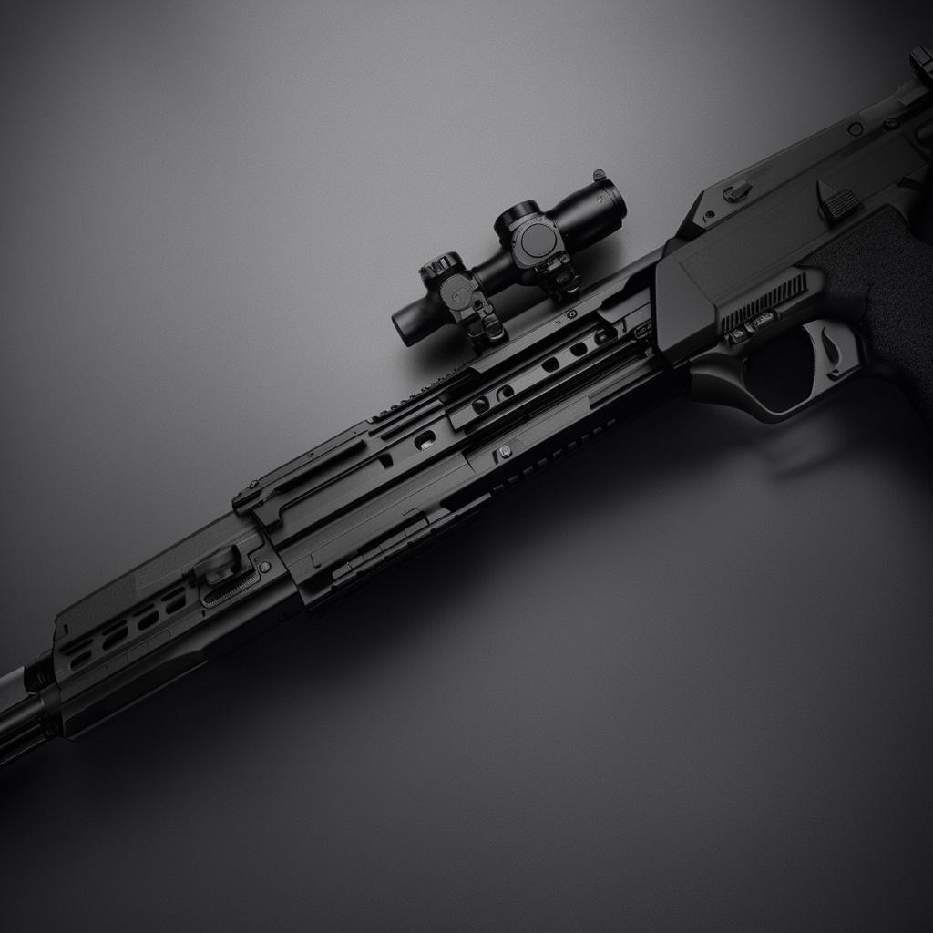 A full-size, state-of-the-art police rifle highlighting advanced technology, precision engineering, and superior craftsmanship.