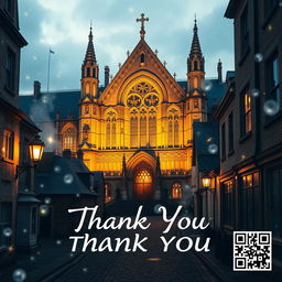 An enchanting background image for a thank-you leaflet promoting a walking tour of Oxford University and Harry Potter filming locations