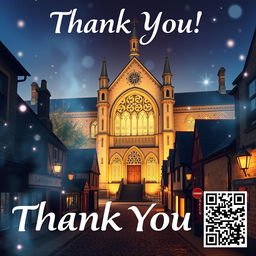 An enchanting background image for a thank-you leaflet promoting a walking tour of Oxford University and Harry Potter filming locations