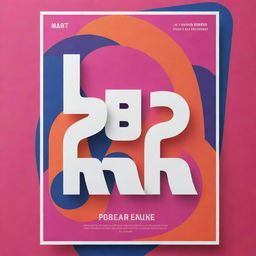 Create a vibrant and captivating poster design with a modern aesthetic. Let it be minimalist yet impactful, using bold colors and innovative typography.