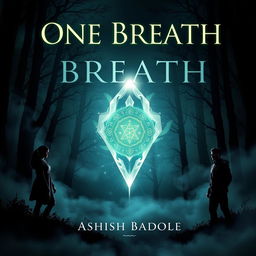 A book cover for "One Breath" by Ashish Badole featuring the title prominently displayed in a glowing font at the top, while the author name is elegantly positioned at the bottom