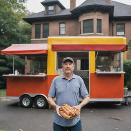 A former homeless man, who through his popular hot dog stand, amasses substantial wealth. Now as a rich man, he buys and resides in a grand mansion, embodying the remarkable rags-to-riches journey.