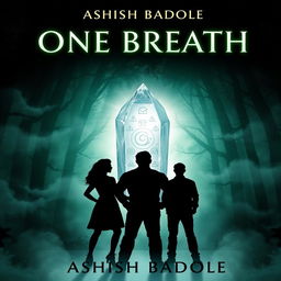 A book cover for "One Breath" by Ashish Badole featuring the title in bold, glowing font at the top, with the author name prominently displayed at the bottom