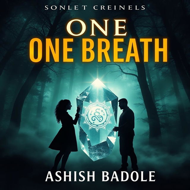 A book cover for "One Breath" by Ashish Badole featuring the title in bold, glowing font at the top, with the author name prominently displayed at the bottom