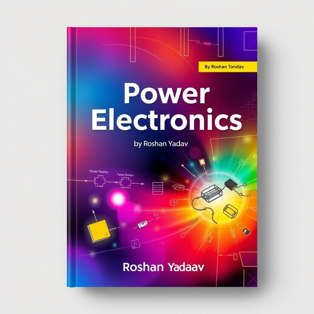 The cover design of a textbook titled 'Power Electronics' by Roshan Yadav