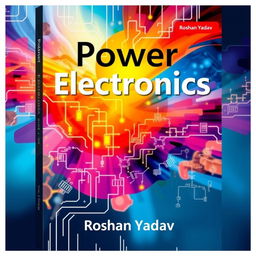 The cover design of a textbook titled 'Power Electronics' by Roshan Yadav
