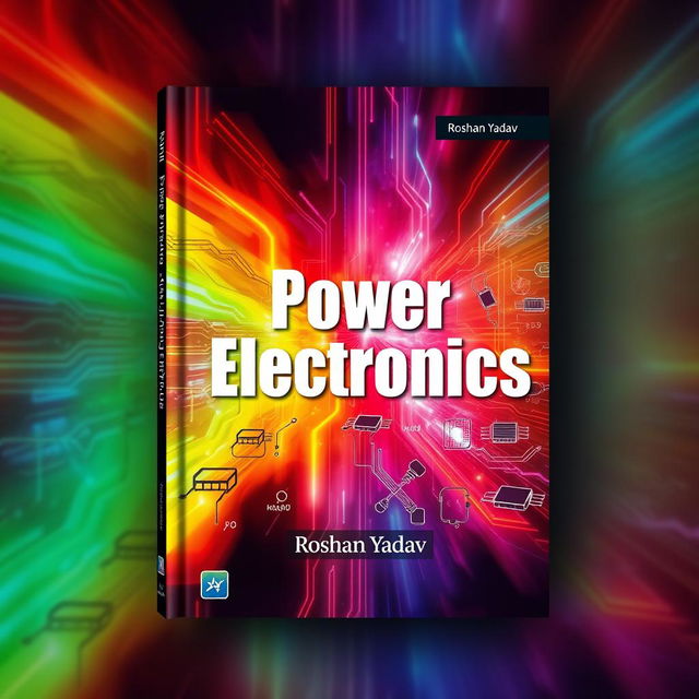 The cover design of a textbook titled 'Power Electronics' by Roshan Yadav