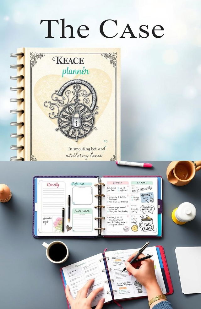 An inspirational planner titled 'The Case' designed for productivity and goal-setting