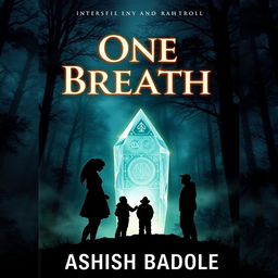 A book cover for "One Breath" by Ashish Badole featuring the title in a prominent, glowing font at the top, while the author name is placed at the bottom