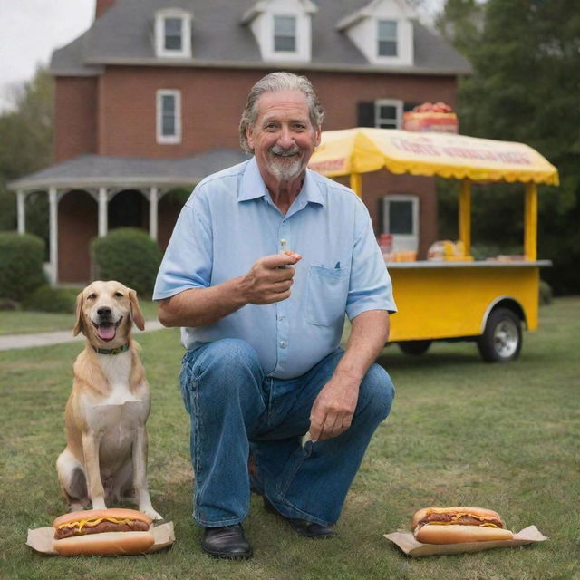 A rags-to-riches tale of a once homeless hot dog vendor, who after experiencing an unexpected windfall of customers and profits, purchases a stately mansion. Settled in his new home he decides to retire from his hotdog selling days.