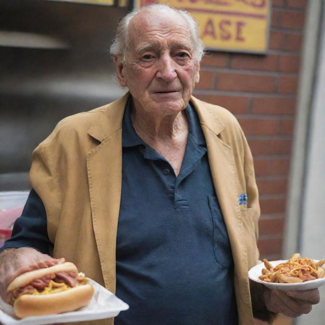 The poignant final chapter of the hotdog vendor's tale as he ends up in a hospital, his aging and frail form contrasting with the memories of his vibrant and tenacious past.