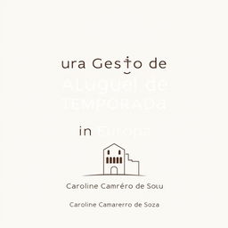 A minimalist eBook cover for 'Guia de Bolso para Gestão de Aluguel de Temporada na Europa' featuring the title in clean, sans-serif fonts