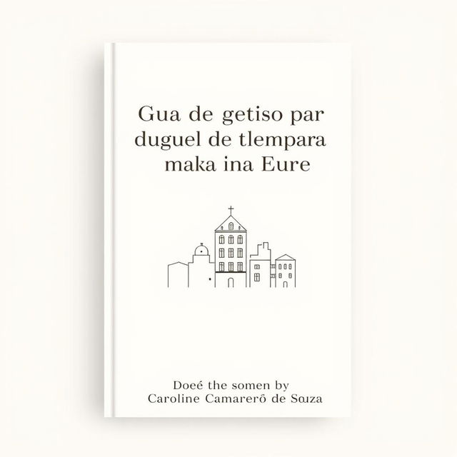 A minimalist eBook cover for 'Guia de Bolso para Gestão de Aluguel de Temporada na Europa' featuring the title in clean, sans-serif fonts