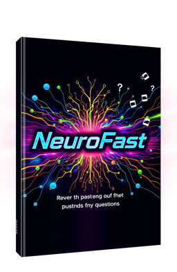 A sleek and modern book cover design for 'NeuroFast', featuring vibrant colors that evoke a sense of speed and intellect