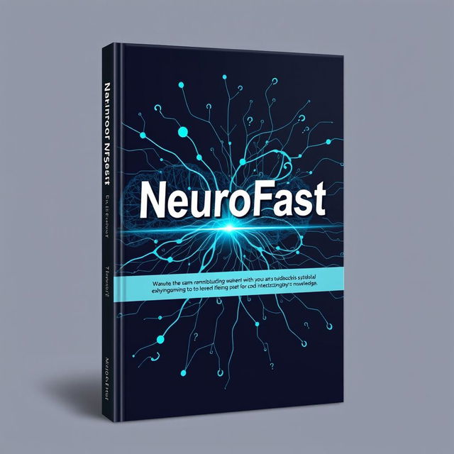 A sleek and modern book cover design for 'NeuroFast', featuring bold typography with the title prominently displayed at the center