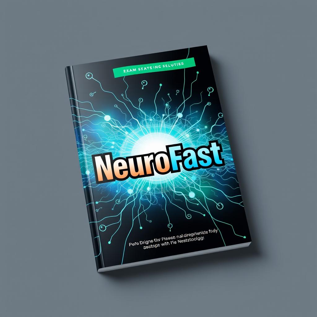 A sleek and modern book cover design for 'NeuroFast', featuring bold typography with the title prominently displayed at the center