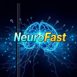 A sleek and modern book cover design for 'NeuroFast', featuring bold typography with the title prominently displayed at the center