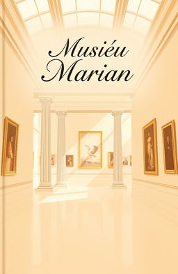 An elegant A4 portrait book cover design dedicated to Marian, who loves visiting museums and admiring art