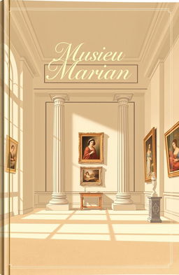 An elegant A4 portrait book cover design dedicated to Marian, who loves visiting museums and admiring art